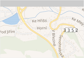 Horní v obci Mirošovice - mapa ulice