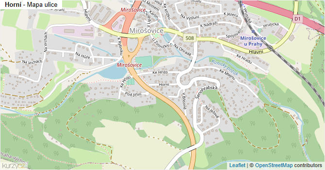Horní - mapa ulice