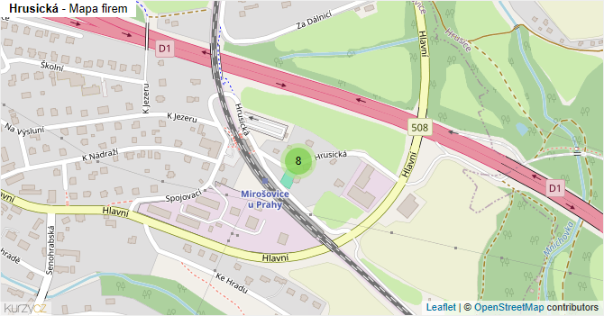 Hrusická - mapa firem