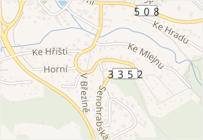 Husova v obci Mirošovice - mapa ulice
