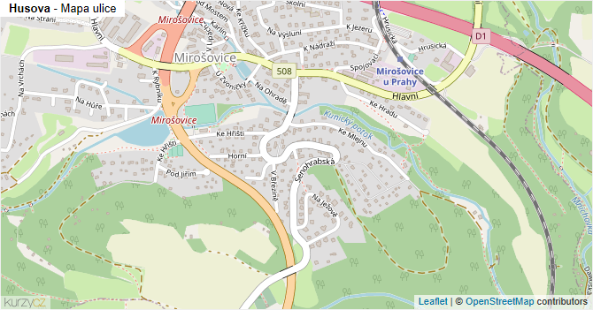 Husova - mapa ulice
