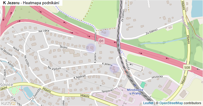 K Jezeru - mapa podnikání