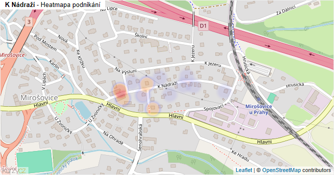 K Nádraží - mapa podnikání