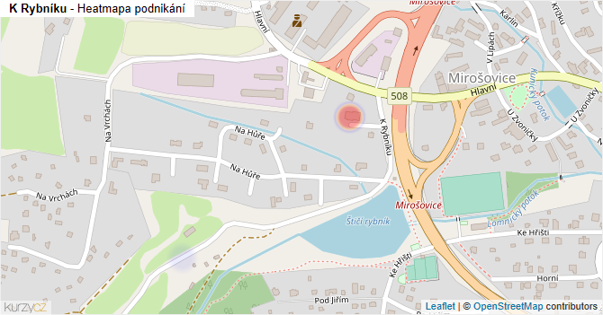 K Rybníku - mapa podnikání