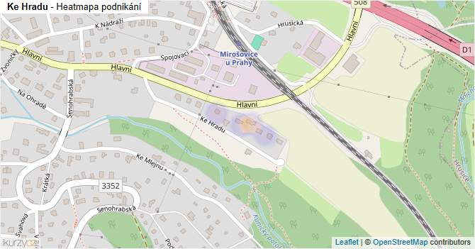 Ke Hradu - mapa podnikání