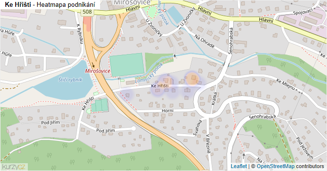 Ke Hřišti - mapa podnikání