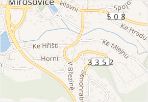Krátká v obci Mirošovice - mapa ulice