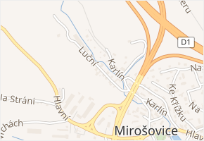 Luční v obci Mirošovice - mapa ulice