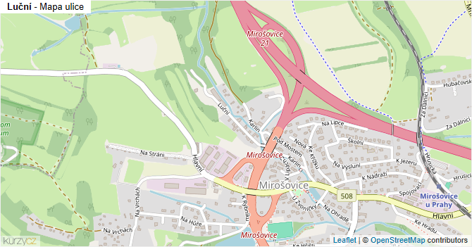 Luční - mapa ulice