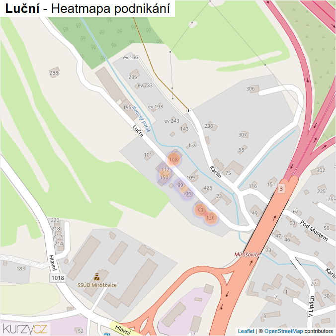 Mapa Luční - Firmy v ulici.
