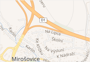 Na Lipce v obci Mirošovice - mapa ulice