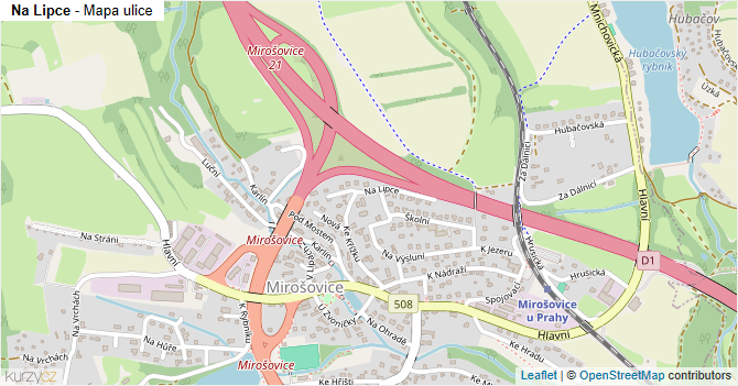 Na Lipce - mapa ulice
