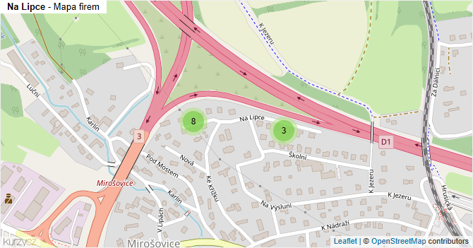 Na Lipce - mapa firem