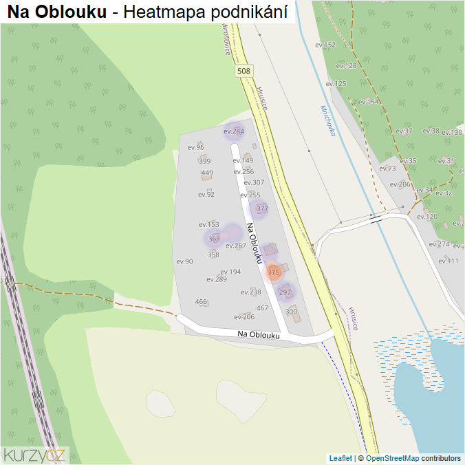 Mapa Na Oblouku - Firmy v ulici.