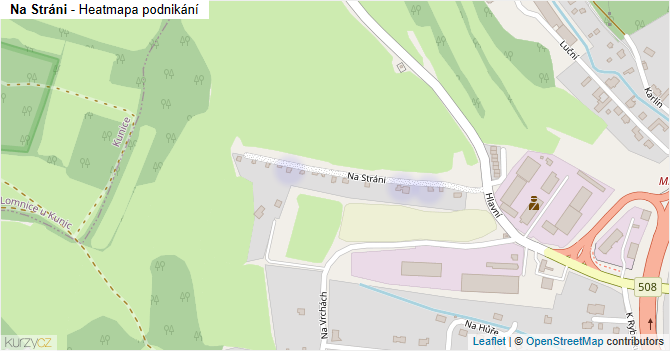 Na Stráni - mapa podnikání
