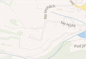 Na Vrchách v obci Mirošovice - mapa ulice
