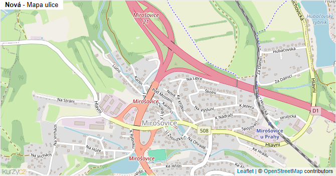 Nová - mapa ulice
