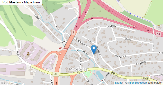 Pod Mostem - mapa firem