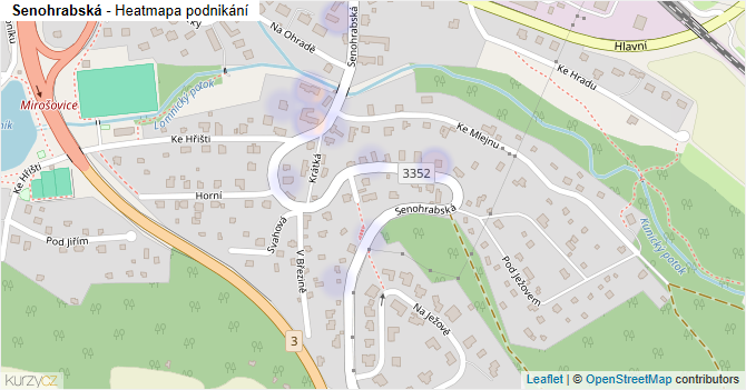 Senohrabská - mapa podnikání