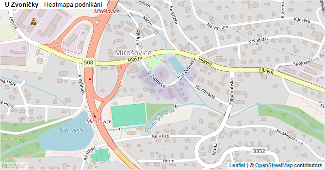 U Zvoničky - mapa podnikání