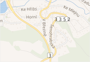 V Březině v obci Mirošovice - mapa ulice