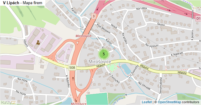 V Lipách - mapa firem