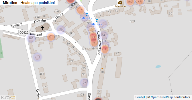 Mirotice - mapa podnikání