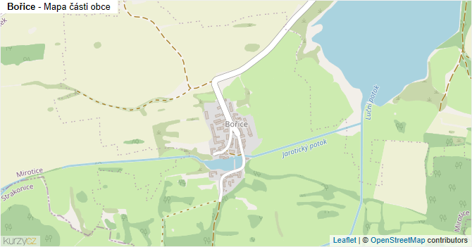 Bořice - mapa části obce