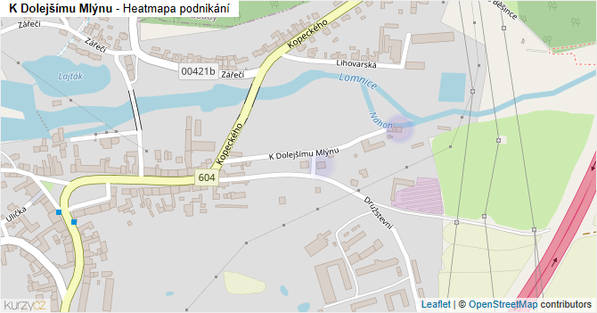 K Dolejšímu Mlýnu - mapa podnikání
