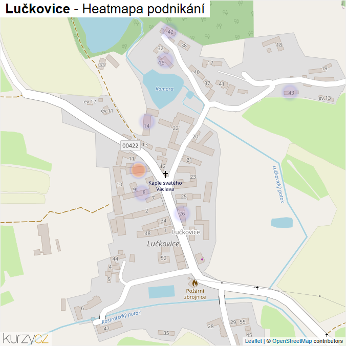 Mapa Lučkovice - Firmy v části obce.