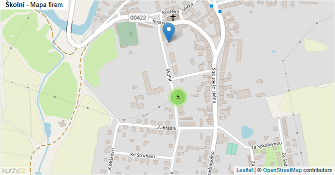 Školní - mapa firem