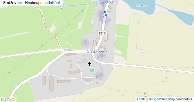 Strážovice - mapa podnikání