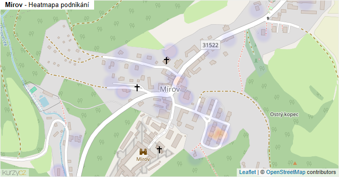Mírov - mapa podnikání