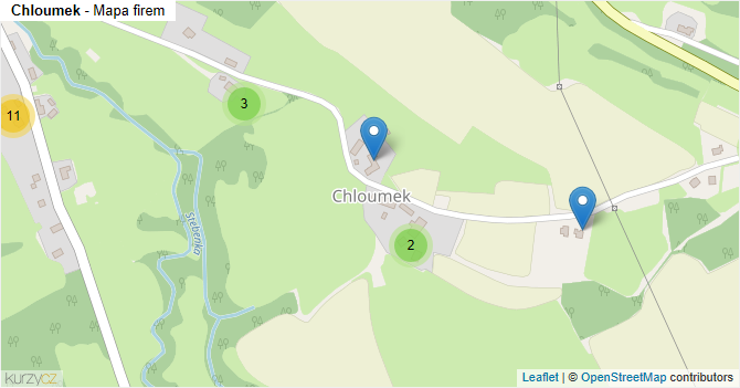 Chloumek - mapa firem