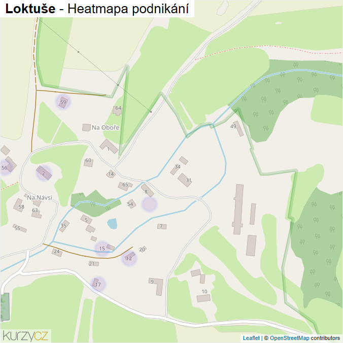 Mapa Loktuše - Firmy v části obce.