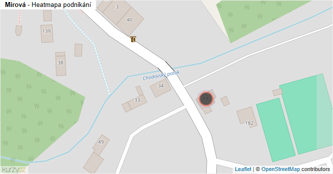 Mírová - mapa podnikání