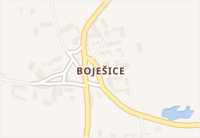 Boješice v obci Mirovice - mapa části obce