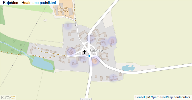 Boješice - mapa podnikání