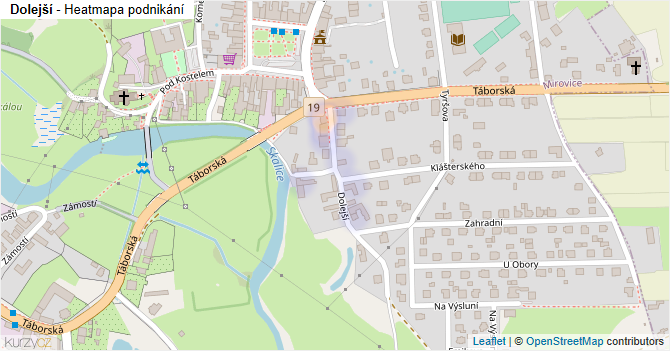 Dolejší - mapa podnikání