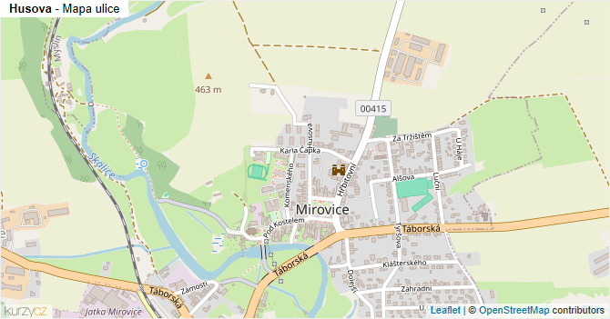 Husova - mapa ulice