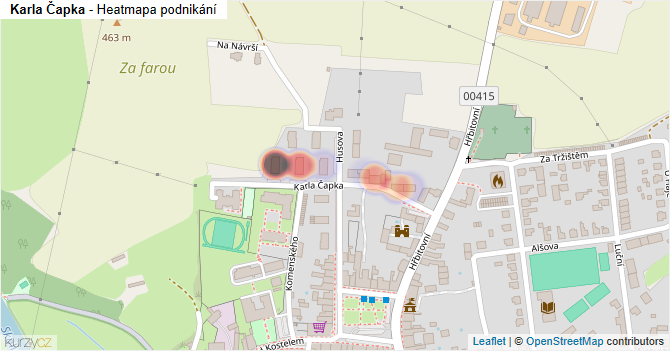Karla Čapka - mapa podnikání