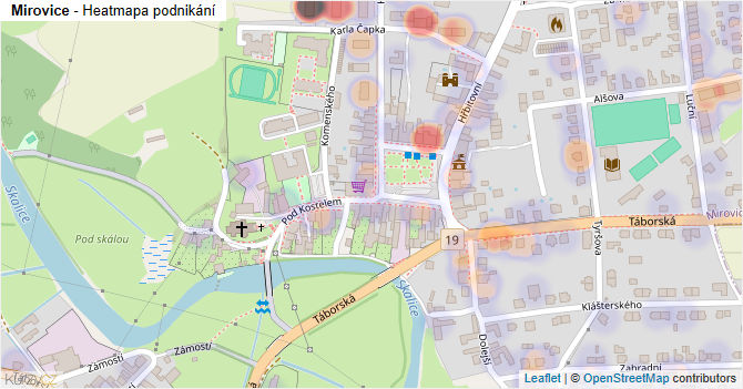 Mirovice - mapa podnikání