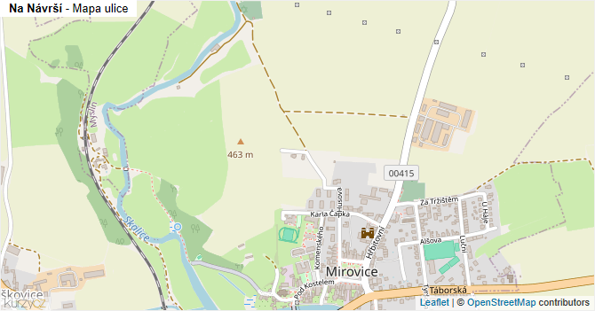 Na Návrší - mapa ulice