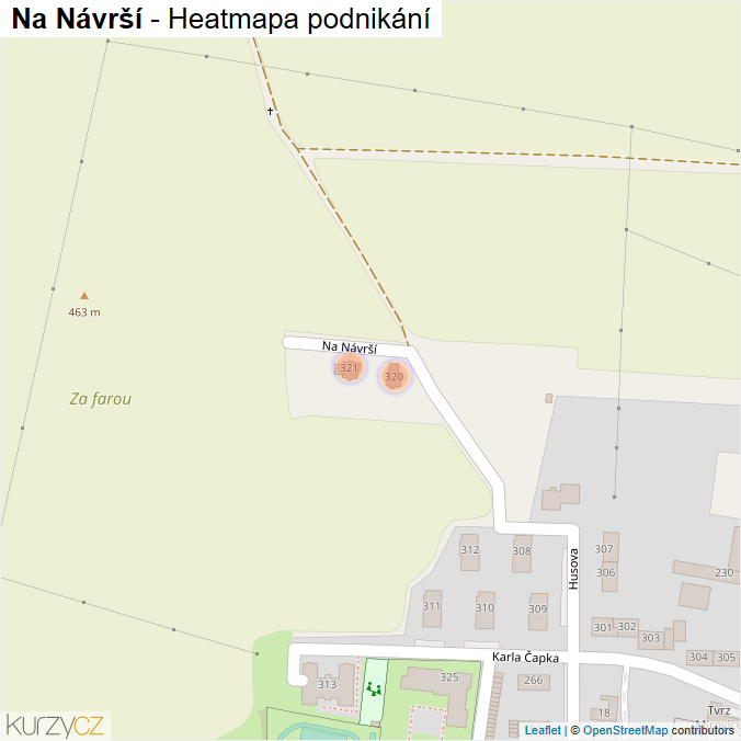 Mapa Na Návrší - Firmy v ulici.