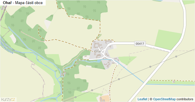 Ohař - mapa části obce
