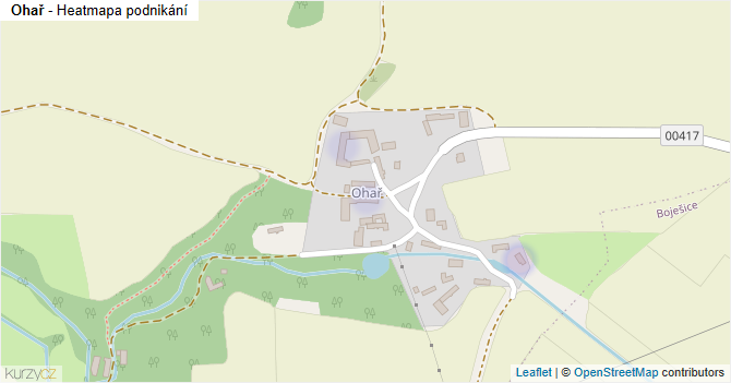 Ohař - mapa podnikání