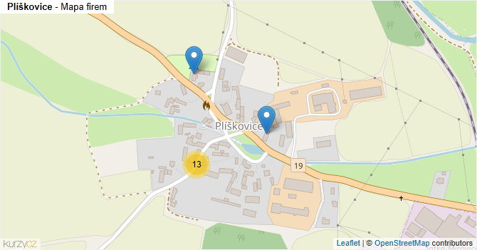 Plíškovice - mapa firem