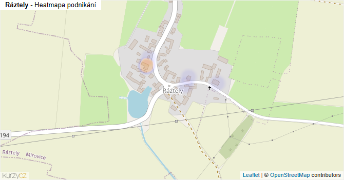 Ráztely - mapa podnikání