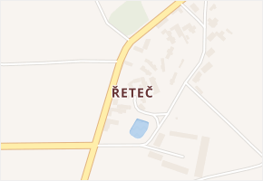 Řeteč v obci Mirovice - mapa části obce