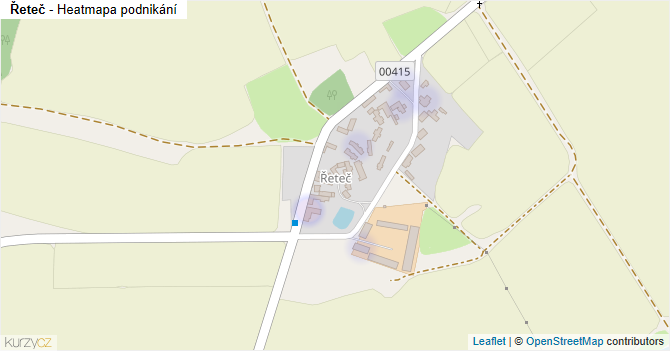 Řeteč - mapa podnikání